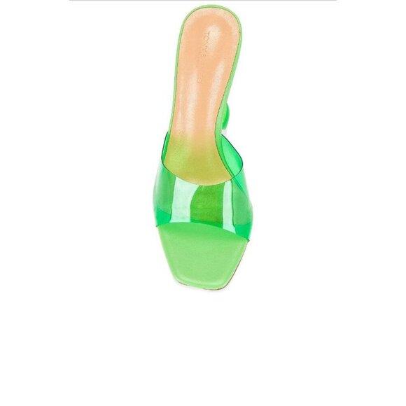 Tony Bianco Serri Sandal in Vinylite & Lime Nappa 9 New Womens High Heels - Picture 3 of 16